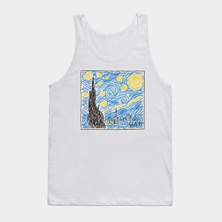 Starry night by Bart Simpson Tank Top